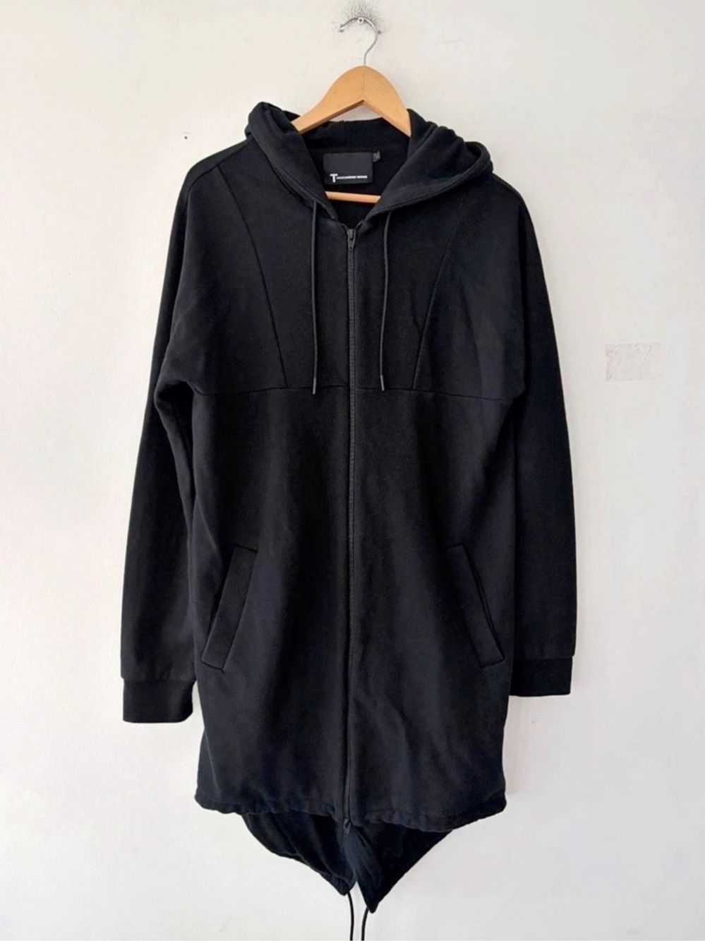 Alexander Wang Women's Longline Zip Up Hoodie Jacket Size S